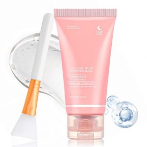 Allony Masque Collagene Night, Masque Coréen Collagene, Collagen Night Wrapping Mask, Collagen Overnight Wrapping Peel Off Facial Mask, Améliorer la de la Peau Hydrate en Profondeur-75G (LXCZ-EU, neuf)