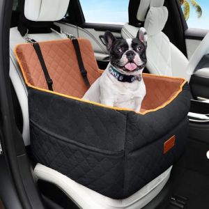 HEGGCOOE Siège de voiture pour petit chien, siège rehausseur en mousse à mémoire de forme avec coussin épais pour chiens de taille moyenne de moins de 15,9 kg, lit de voyage amovible et lavable avec (shengduna, neuf)