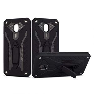 Best ST Coque Samsung Galaxy J7 2017 [avec HD Verre Trempé] Double Couche Multi-Fonctionnel Robuste Armor Support Protection Étui,Anti-dérapante, Antichoc Bumper Étui Hybride Housse (BestST, neuf)