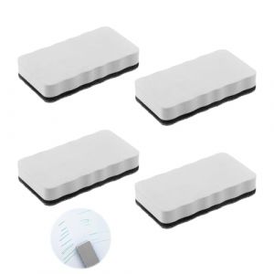 4 Pi&egrave;ces Effaceur Tableau Blanc, 10 x 5,5 x 2 cm Magn&eacute;tiques et Lavables Brosse Tableau Blanc Effacable &eacute;ponges avec Tampon en Feutre &eacute;pais pour Effaceur Ardoise pour &Eacute;coles Maison M&eacute;mo (Gris) (Wangshacaokeji, neuf)