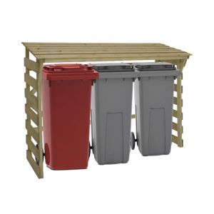 FournierWerk - Cache Poubelle Exterieur Bois Made in Europe (FSC), Abri Buches, Rangement Bois (Fournier Brands, neuf)
