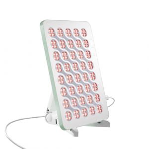 Nanoleaf Lampe Infrarouge Panneau Th&eacute;rapie Lumi&egrave;re Rouge Visage & Corps, 160 LED Double Longueur d&rsquo;Onde (630 nm + 850 nm), Minuterie Int&eacute;gr&eacute;e, 4 Niveaux d&rsquo;Intensit&eacute;, Support & Lunettes Incluses (Nanoleaf Official, neuf)