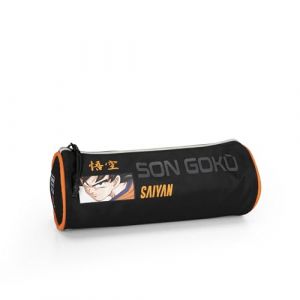 DRAGON BALL &ndash; Trousse d'&eacute;cole officielle Dragon Ball, &eacute;tui de poche, l&eacute;ger et compact, facile &agrave; transporter et &agrave; ranger dans le sac &agrave; dos, avec fermeture &eacute;clair pratique, 8 x 22 x 8 cm, noir, Noir , (Dealon, neuf)