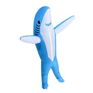 RHESHIN Costume gonflable de requin pour adulte -Halloween Gonflable Adulte Costume Requin pour Halloween cosplay fête (Blue) (jingdezhenxishishangmaoyouxiangongsi, neuf)