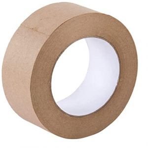 Ruban d'emballage marron, bande de papier kraft gommé Kraft 50m / 48 mm, ruban en papier activé en eau écrite, ruban d'emballage d'expédition en papier (inhuius, neuf)