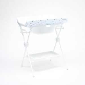 PLASTIMYR - Baignoire pliable Lea - 85x63x96cm PVC | Baignoire pliable pour b&eacute;b&eacute; avec bouchon et tuyau de vidange | Table &agrave; langer pliante avec syst&egrave;me anti-basculement | Parfait pour votre b&eacute;b&eacute; (PLASTIMYR BEBES, neuf)