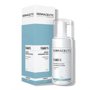 Foamer 15 | Mousse Visage Exfoliante & Purifiante Intense | 15% Acide Glycolique AHA Enrichi en Énoxolone | Peeling Anti Impurtés & Imperfections | Végan, Sans Parfum ni Silicone | 100ml | Dermaceutic (Dermaceutic Laboratoire, neuf)