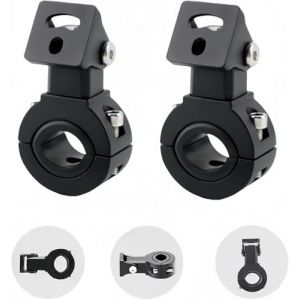HQTS Support De Phare Moto Antibrouillard réglage à 360 degrés, adaptés aux barres de protection de 18 à 32 mm (qing*, neuf)