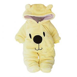 QIUhhpuy Pyjama Bebe Fille Hiver Chaud Pyjama BéBé GarçOn Naissance Pas Cher Combinaison BéBé Fille À Capuche Automne Body Nouveau Né Manteau Barboteuse Combipilote Chic (QIUhhpuy, neuf)