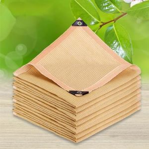 Voile Ombrage,HDPE Toile D'ombrage Pergola Serres Filet D'ombrage,Protection Rayons 80-95% UV Filet D'ombrage,pour La Couverture V&eacute;G&eacute;Tale/Jardin/Voitures/Terrasse/Camping,Beige,1x3m (SANNAS, neuf)