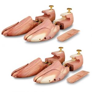 Langer & Messmer embauchoirs en bois de cèdre pour homme et femme, chausse-pied en bois de cèdre compris, pointures double taille 34 à 50, l'original! 2 paires 42/43 (Langer & Messmer, neuf)