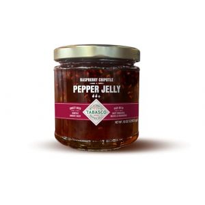 TABASCO&reg; Gel&eacute;e Piment Framboise Chipotle &ndash; confiture sucr&eacute;e-piquante aux framboises & piment chipotle fum&eacute;, pot en verre 283 g, vegan & sans gluten, id&eacute;ale avec fromages & grillades (SureShot Nederland, neuf)