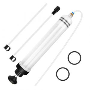 QOUBNIC 500ML Seringue d'Aspiration de l'huile, Injecteur Extracteur avec supplémentaire de 100M et un 2 Tuyaux Seringue a Huile Une Paire D'anneaux en Caoutchouc de Rechange Huile Aspiration Seringue (ZYNTHERRA, neuf)