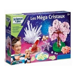 Laboratoire cree des Mega Cristaux - kit Experiences Scientifique - Set Jeu Science + 1 Carte Tigre - mineralogie, Pierres precieuses (cavernedesjouets, neuf)