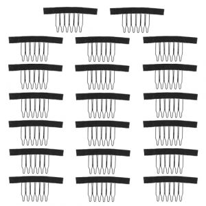 IWOWHERO Pince &agrave; Postiche en Plastique 20 Pi&egrave;ces Accessoire Filet &agrave; Postiche Peigne &agrave; Pince Six Dents Clips pour Extension Cheveux Fixation Stable pour Postiches et Usage Coiffure (Ssaaya, neuf)