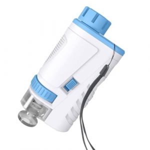 Microscope de Poche avec Fonction Éclairage par LED, Microscope Enfant, Mini Microscope, Microscope Portable, Pocket Microscope 60x-120x, LED Microscope pour Enfants et Étudiants, Cadeaux pour Enfants (LEdoudouLE, neuf)