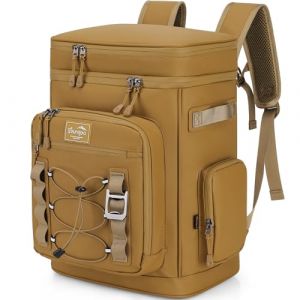 Youngoa Sac à Dos Isotherme, 30L Grand Sac Glacière Étanche, Sac a Dos de Pique-Nique Portable pour Camping, Plage, Randonnée, Jaune (Youngoa Direct, neuf)