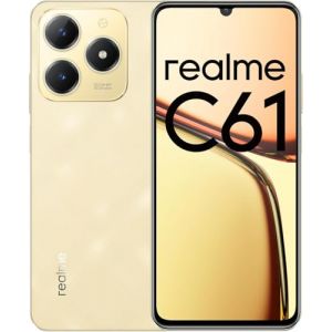 Realme C61 Smartphone double SIM | 8 Go de RAM, 256 Go de stockage | Écran 6,7 pouces 90 Hz | Caméra AI 50 MP | Batterie 5000 mAh | Android 14 | 4G LTE | Empreinte digitale latérale | Chargement de (GSM_HUB, neuf)