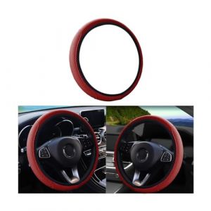 Adunsiaoto Couvre de Volant Voiture Antid&eacute;rapant Respirant Souple, Couvre Volant en Microfibre Cuir Souple, Couvre Volant Voiture, Taille Universelle Diam&egrave;tre 38cm, pour Van Truck SUV(Bourgogne) (dunsiaoto, neuf)