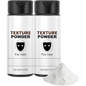 Poudre Texture Cheveux Homme, Poudre Coiffante Homme, Poudre Texturisante Cheveux, Poudre Coiffante, Poudre Texture, Effet Mat Et Volume Maximisé, Texture Powder (40g, 2PC) (sSaangiAO, neuf)