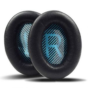 Coussinets de rechange professionnels pour casque supra-auriculaire compatibles avec Bose QuietComfort 35 (QC35) QC35 II 15 QC15 QC25 QC2 / Ae2 Ae2i Ae2w SoundTrue & SoundLink (Noir) (Boli Technology, neuf)