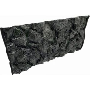 PLASTIKO - Fond d'aquarium 3D I Paroi arri&egrave;re 80 x 50 cm I Facile &agrave; monter et &agrave; nettoyer I Pas de collage n&eacute;cessaire I Sans danger pour les animaux I Gris avec un motif de pierres hautes (Plastiko-Dekor, neuf)