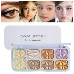 HISUNBEN Maquillage Enfant Jouet Filles, 9 Couleurs Kit de Coffret Maquillage Enfant, Lavable Maquillage Enfant Jouet pour Fille, Sûr, Non Toxique (8 Couleurs - Or Brillant) (BENstore, neuf)