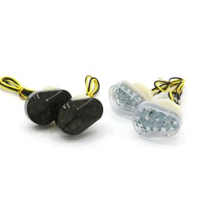 Baceyong 2x Moto Clignotant Clignotant, Moto LED Encastré Clignotant Indicateur Clignotant Lampe pour 12V Moto, Street Bike, Cruiser (Baceyong, neuf)