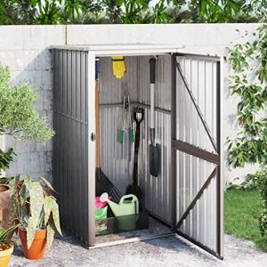 Abri &agrave; Outils de Jardin Gris 88x89x161 cm Acier galvanis&eacute;,Vie en ext&eacute;rieur,Structures ext&eacute;rieures,Cabanes & abris de jardin-316206 (JOINMEE, neuf)