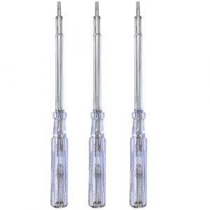 com-four&reg; 3X testeur de Tension VDE - testeur de Phase &agrave; Fente avec Tournevis - testeur de Courant Multi-Outil - 19 cm (3 pi&egrave;ces - testeur de Tension 19cm) (COM-FOUR  Vertriebs GmbH, neuf)