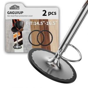 Lot de 2 protections de pieds de tabourets de bar en silicone antidérapant pour protéger le sol en bois - Pas de rayures, pas de bruit, antidérapants, extensibles pour base de chaise de 36,8 cm à 41,9 (GAGUIUP, neuf)