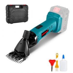 ONEVAN Tondeuse Mouton Batterie, Professionnel Tondeuse Mouton Sans Fil pour Makita 18V, 6 Vitesse Réglable, Tondeuse éLectrique pour Mouton Animaux Mouton Laine Chèvre(sans batterie) (HEQIEBXK, neuf)