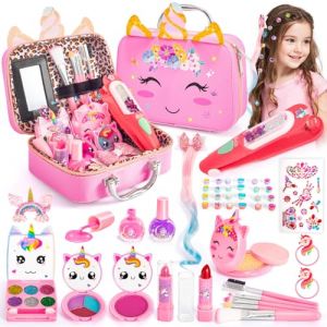 Hohosunlar Maquillage Enfant Fille, Coffret Maquillage Jouet Non Toxique, Perles pour Cheveux Tress&eacute;s Kit Gemmes Cheveux Jeux Fille, Cadeau de No&euml;l Anniversaire pour Filles 3 4 5 6 7 8 9+ Ans (Chelsea.sago, neuf)