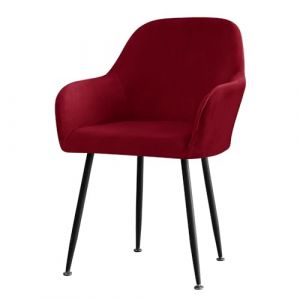 Highdi Velours Couverture de Chaise Housse de Chaise Salle a Manger Housse de Chaise Extensible Scandinave Housse de Chaise avec Accoudoir Protecteur de Chaise Haute (Rouge Bordeaux,1 pièce) (Highdi, neuf)
