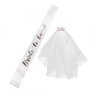 UKCOCO Écharpe De Mariée Et Bandeau Pour Enterrement De Vie De Jeune Fille Accessoires De Fête Pour Future Mariée Célébration Mariage (Fruitscher, neuf)