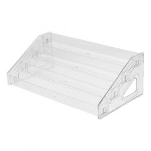 SAFIGLE Pr&eacute;sentoir &agrave; Cartes Acrylique Transparent Niveaux Escalier Support Multifonction pour Vernis &agrave; Ongles et Cartes de V&oelig;ux Organisateur Robuste et Gain de Place pour Maison et Bureau (Grand Di, neuf)
