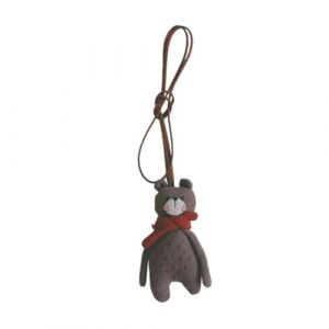 QOWIJEX 1 Pièce Collier Enfant,Collier Cartoon,Petit Ours avec écharpe,Fait Main,Idée Cadeau, Porte-Bonheur,Cadeau à Rapporter,Adecuado para Regalos de Navidad,à la Décoration de Automne et hiver (liangyunuo, neuf)