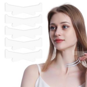 CULEO Soins pour le cou et le décolleté,5 pièces d'autocollants pour les rides du cou, autocollants élastiques translucides, modelage et lifting du cou, autocollants pour modeler le double menton (CARTW CONNECT TRADING LTD, neuf)