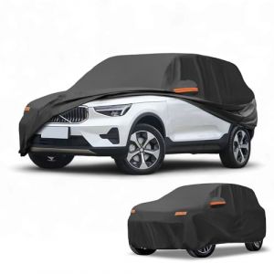 Partuto Housse De Voiture &Eacute;tanche Toutes Saisons pour Automobile en Ext&eacute;rieur Protection Anti-UV Soleil Pluie Compl&egrave;te pour Volvo Xc40 190T-Pu Noir avec Bandes R&eacute;fl&eacute;chissantes (Part to u, neuf)