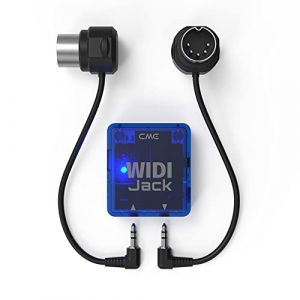 CME WIDI Jack + DIN-5 MIDI bundle - Interface MIDI sans fil avec câbles MIDI DIN 5 broches inclus - Bluetooth MIDI pour EWI Keytar Synthesizer Keyboard Piano (CME Pro, neuf)