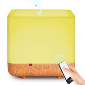 GeeRic Diffuseur d'ar&ocirc;mes 300 ml, Humidificateur d'air ultrasonique, Purificateur d'air &agrave; arr&ecirc;t automatique pour chambre, N&eacute;buliseur pour spa et yoga, Marron (GeeRicDirect, neuf)