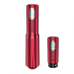 Machine &agrave; tatouer &agrave; moteur sans balais avec affichage couleur, stylo de tatouage &agrave; charge rapide &agrave; double batterie, machine &agrave; tatouer &agrave; basse fr&eacute;quence (QICHIDIANZISHANGWU, neuf)