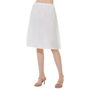 BEAUTELICATE Femme Jupon Lingerie sous-Jupe sous-Robe en 100% Coton Court Mi-Long Fond De Jupe pour Fille &Eacute;t&eacute; Ivoire - 60cm, S (BEAUTELICATE-FR, neuf)