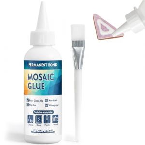 AstraVox Colle Mosaique, 120 ml Colle pour Le Verre, La Céramique, Le Plastique Et Autres Surfaces, Transparente, Non Toxique, Imperméable, Antigel, Convient pour l'Intérieur Et l'Extérieur (EUAstraVox, neuf)