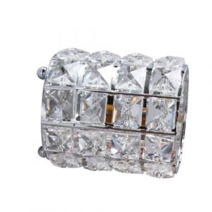 Gatuida Pot &agrave; Pinceaux de Maquillage Rond en Cristal Argent&eacute; Organiseur Multifonction pour Bureau et Salle de Bain Porte-Stylo &Eacute;l&eacute;gant et Compact Rangement Cosm&eacute;tique Pratique (Brandon Zou, neuf)