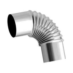 Tuyau de po&ecirc;le coude Tube de po&ecirc;le po&ecirc;le Tuyau de chemin&eacute;e chaudi&egrave;re Chauffage Tuyau d'&eacute;chappement pour l'ext&eacute;rieur, 70mm (HuadaX, neuf)