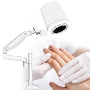 Aspirateur à Ongles à Faible Bruit, Extracteur De PoussièRe D'Ongle Professionnel Avec Lampe Led, Machine D'Aspiration De PoussièRe D'Ongle à Forte Aspiration, Pour Manucure, Salon Et Maison,220V (QFGain®, neuf)