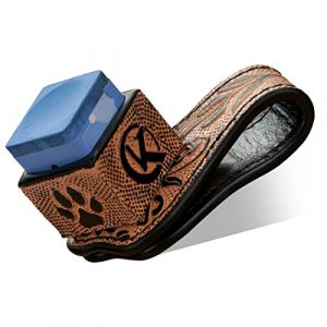 KONLLEN Cuir gravé Porte-Craie magnétique Cuir tanné végétal Queue de Billard Billard Silencieux Accessoires de Billard (KONLLEN, neuf)