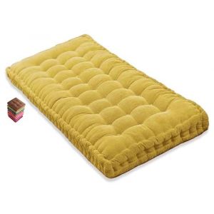 Matelas de Sol capitonné ou Coussin pour Banc de Jardin 1/2/3 Places, Banquette et Chaise Longue Palette, 170 cm, 180 cm, Coussin pour Banc 150 cm Exterieur Interieur sur Mesure(Yellow 1d,190x55 cm 75 (sanroy, neuf)