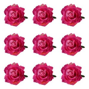 9PCS Barrette Fleur Pince &agrave; Cheveux, Roses Rose Fleur Accessoires de Cheveux, &eacute;pingle &agrave; Cheveux Mariage, Pince Fleur Rouge Cheveux, Fleur Clip pour Filles Femmes Enfants F&ecirc;te Plage Mariage (Surakey, neuf)